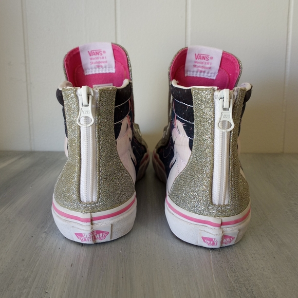 Vans Unicorn Zip Digi Sk8hi High Top Sneakers Girls Size 3 - Picture 14 of 16